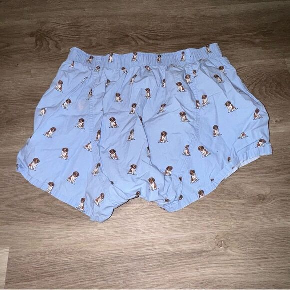 Men's J. Crew Blue Dog Print Boxer Shorts - Picture 6 of 6